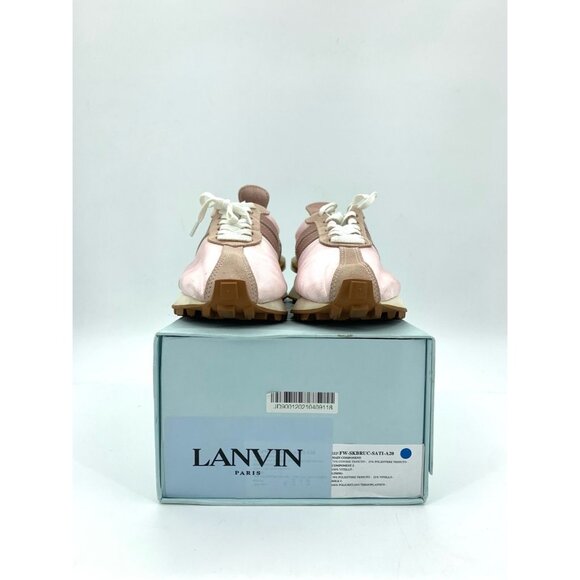 Lanvin Womens Pink Platform Lace-Up Sneakers Size 38 Casual Stylish Shoes With R - Picture 2 of 8